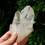 ET DT Lemurian Tantric Twin Crystal Cluster - 4.25" 252g Record Keeper Optical Quartz, Colombia