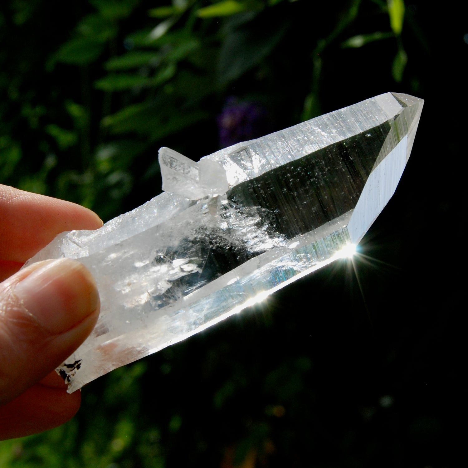 Colombian Blue Smoke Lemurian Crystal - 4in 123g ET Optical Quartz Channeler, Santander