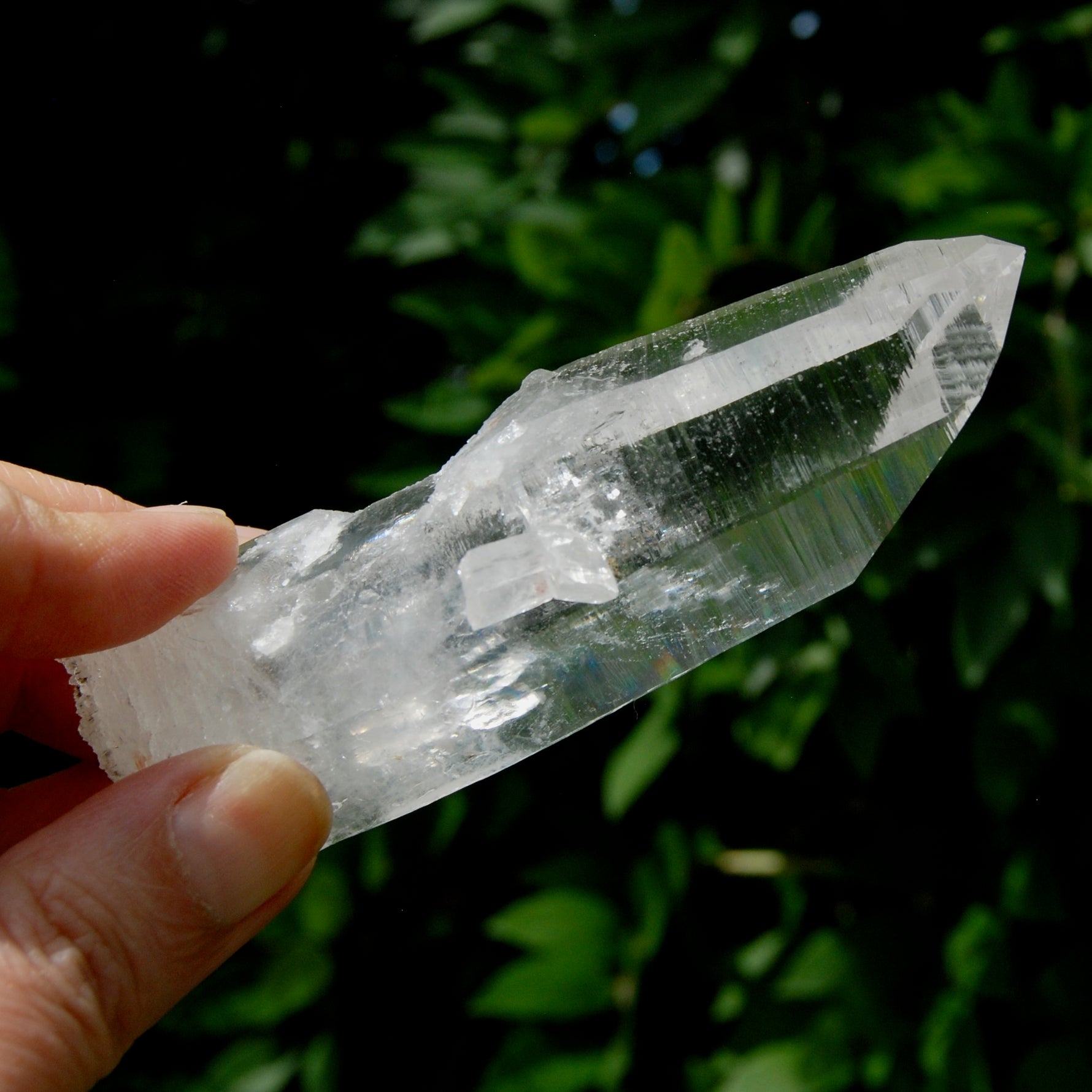 Colombian Blue Smoke Lemurian Crystal - 4in 123g ET Optical Quartz Channeler, Santander