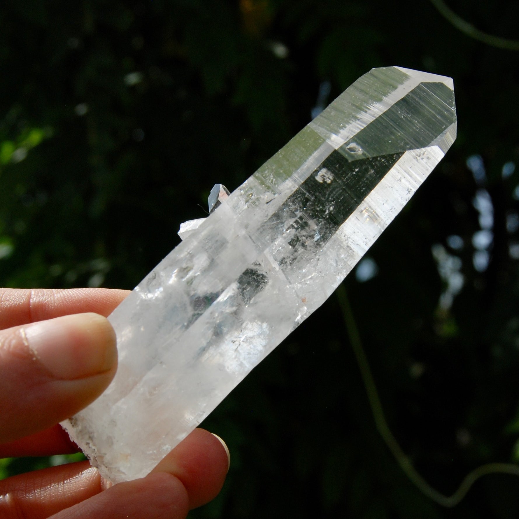 Colombian Blue Smoke Lemurian Crystal - 4in 123g ET Optical Quartz Channeler, Santander