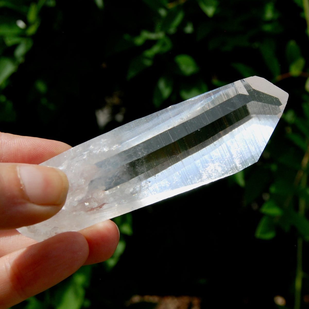Colombian Blue Smoke Lemurian Crystal - 3.75in 92g Dow Channeler Optical Quartz, Santander