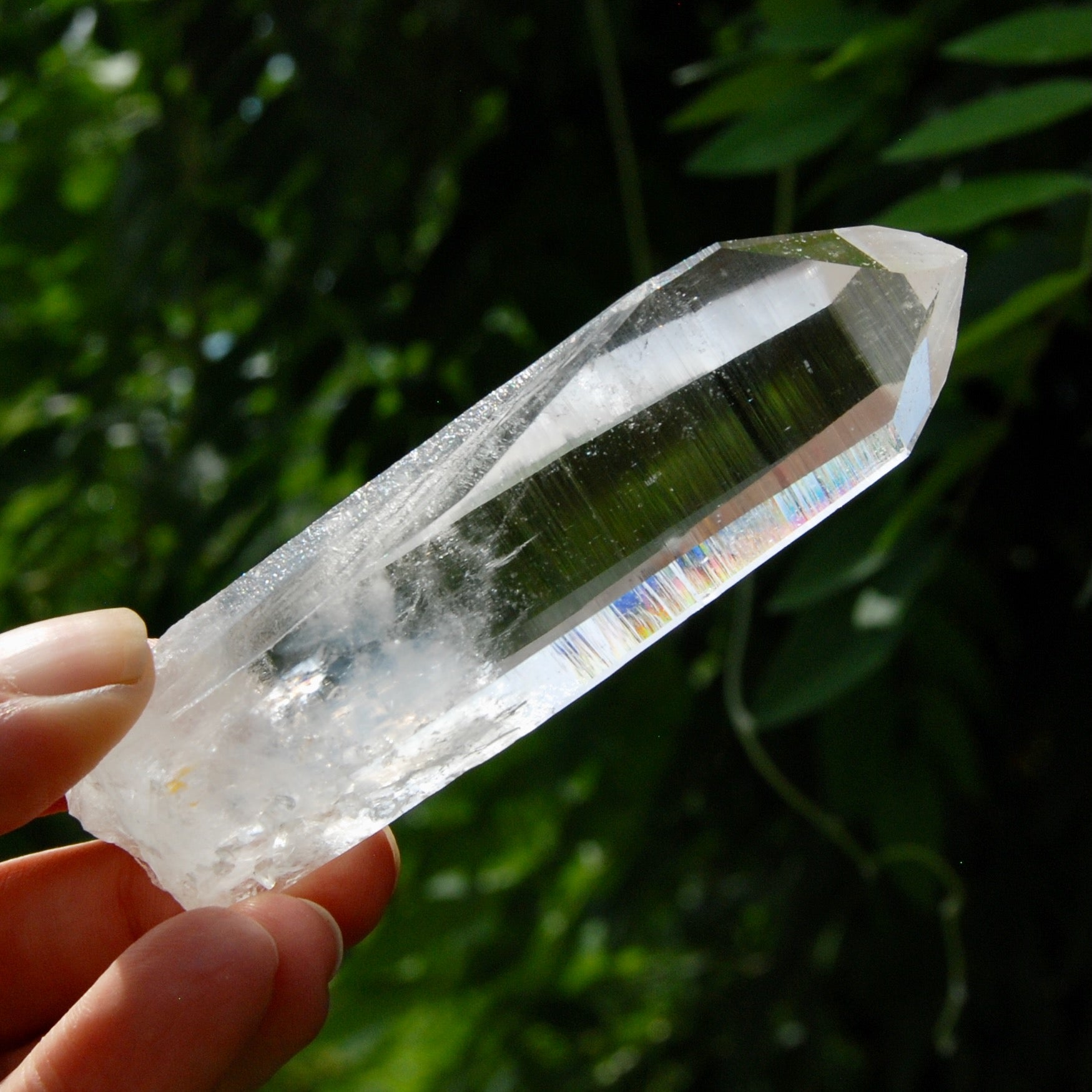 Colombian Blue Smoke Lemurian Crystal - 3.75in 92g Dow Channeler Optical Quartz, Santander