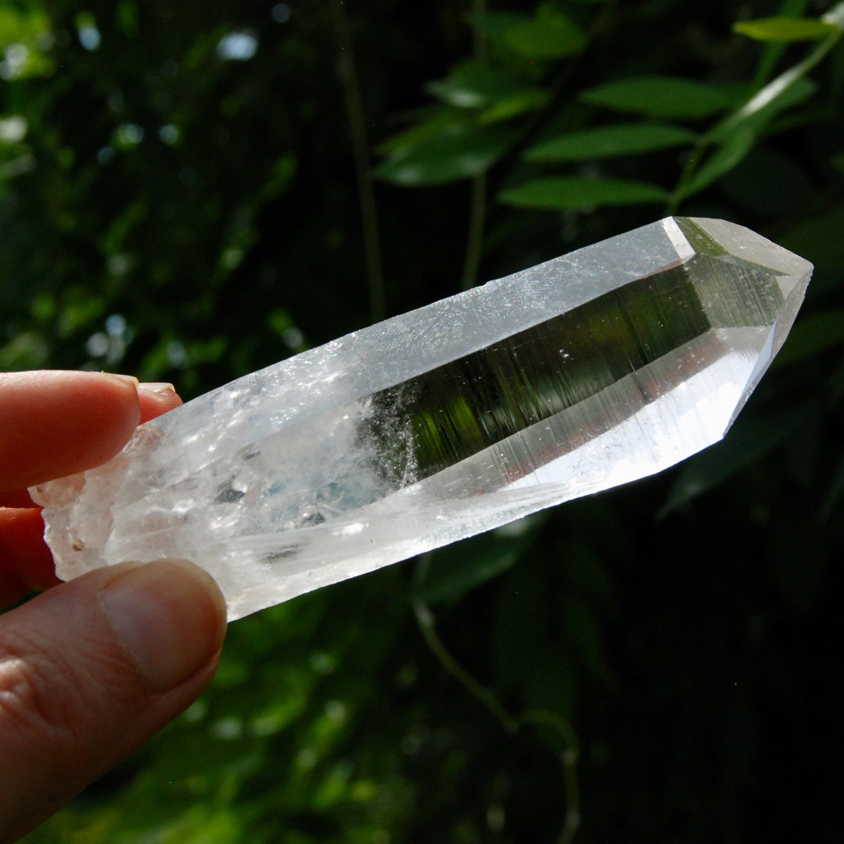 Colombian Blue Smoke Lemurian Crystal - 3.75in 92g Dow Channeler Optical Quartz, Santander