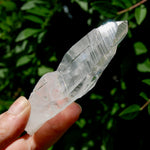 ET DT Lemurian Crystal Master Starbary- 4.5" 80g Etched Singing Optical Quartz Tabby, Colombia