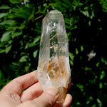 Lemurian Golden Healer Crystal - 5" 204g Inner Child Etched Optical Quartz, Colombia