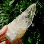 Etched Ancient Lemurian Crystal - 5.25" 392g Devic Temple Optical Quartz, Colombia