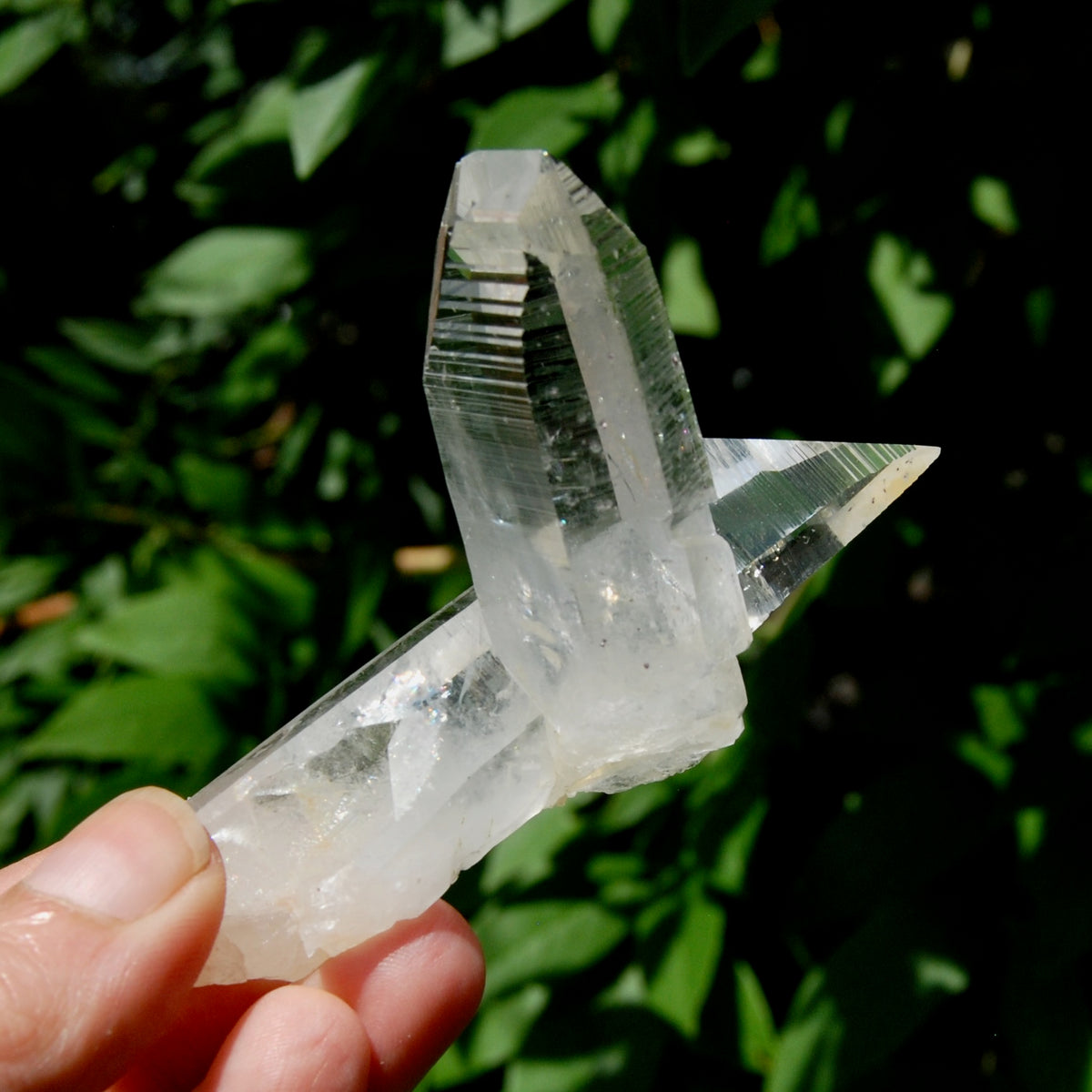 Isis Face Lemurian Quartz Crystal - 4in 96g Tantric Twin Flame Optical Quartz, Colombia