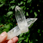 Isis Face Lemurian Quartz Crystal - 4in 96g Tantric Twin Flame Optical Quartz, Colombia