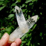 Isis Face Lemurian Quartz Crystal - 4in 96g Tantric Twin Flame Optical Quartz, Colombia
