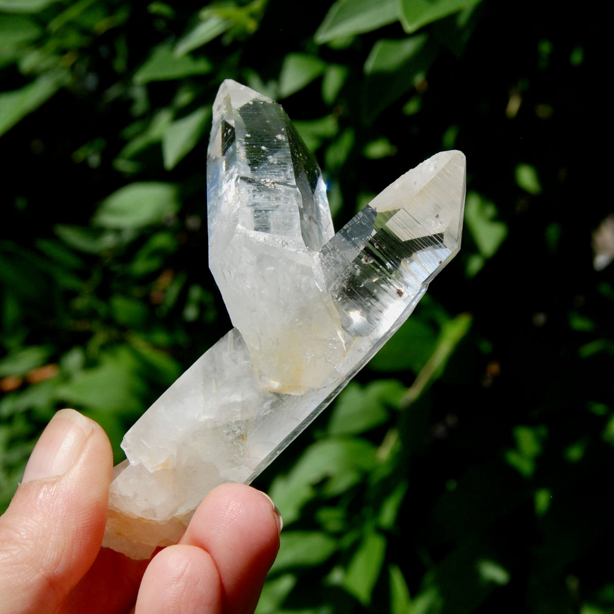 Isis Face Lemurian Quartz Crystal - 4in 96g Tantric Twin Flame Optical Quartz, Colombia
