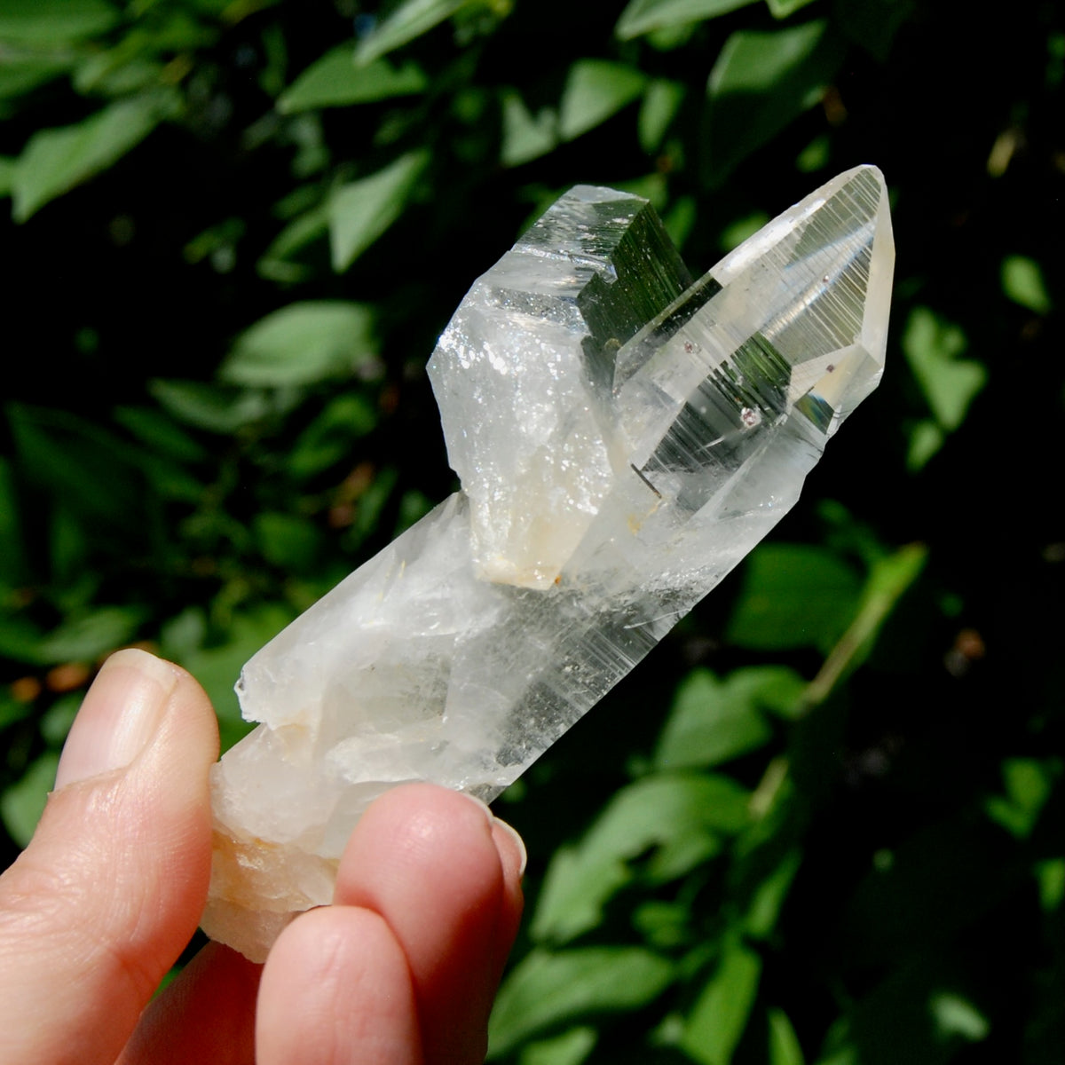 Isis Face Lemurian Quartz Crystal - 4in 96g Tantric Twin Flame Optical Quartz, Colombia