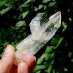 Isis Face Lemurian Quartz Crystal - 4in 96g Tantric Twin Flame Optical Quartz, Colombia