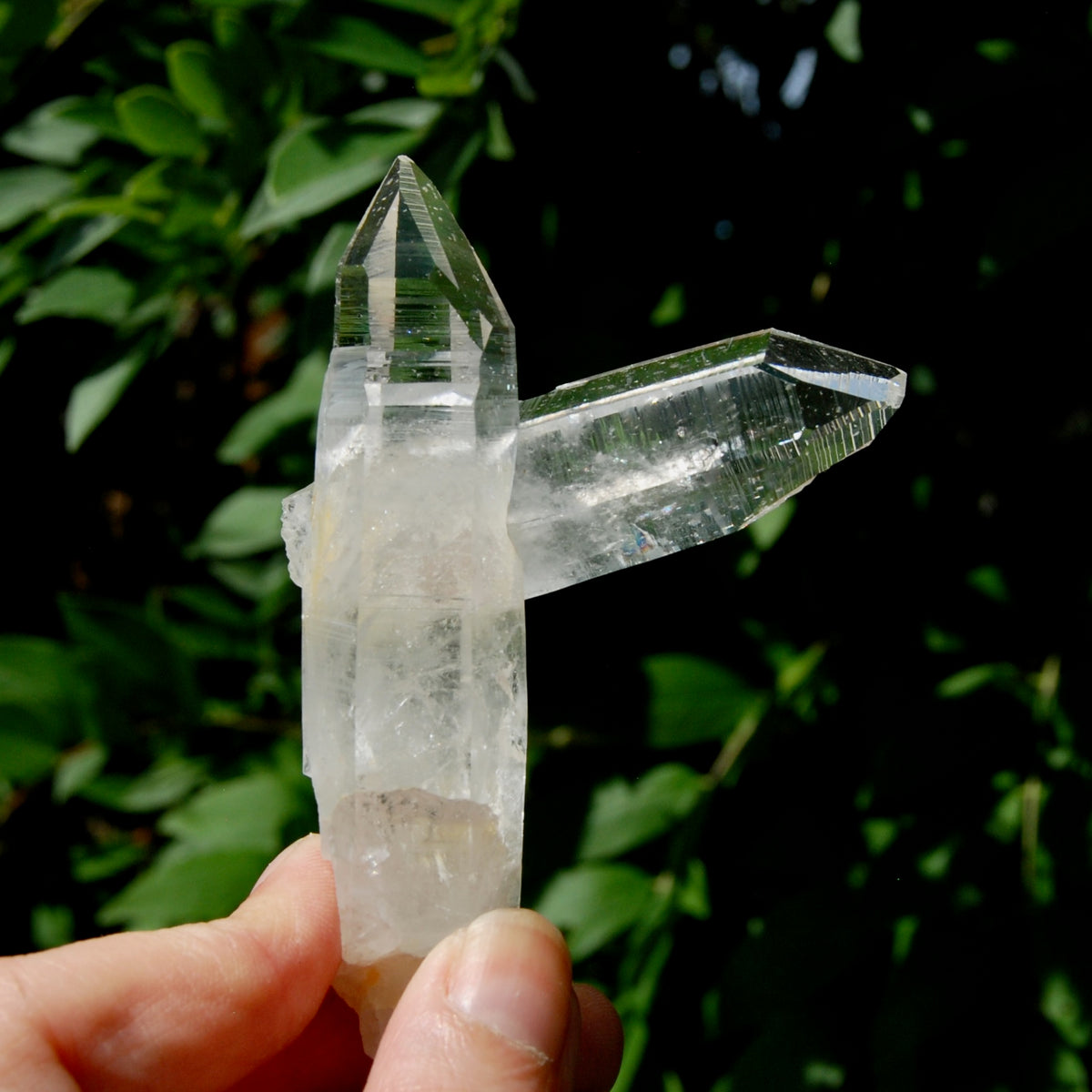 Isis Face Lemurian Quartz Crystal - 4in 96g Tantric Twin Flame Optical Quartz, Colombia