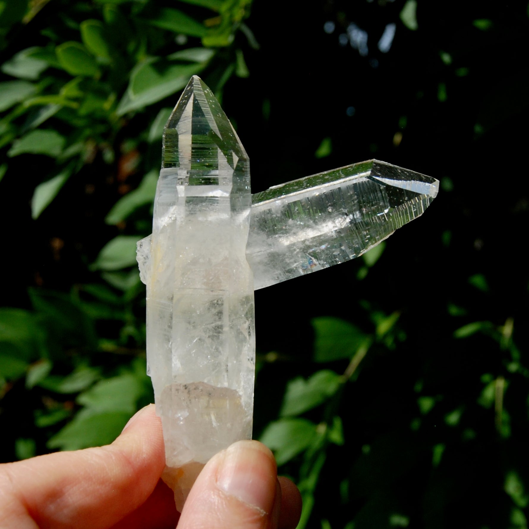 Isis Face Lemurian Quartz Crystal - 4in 96g Tantric Twin Flame Optical Quartz, Colombia