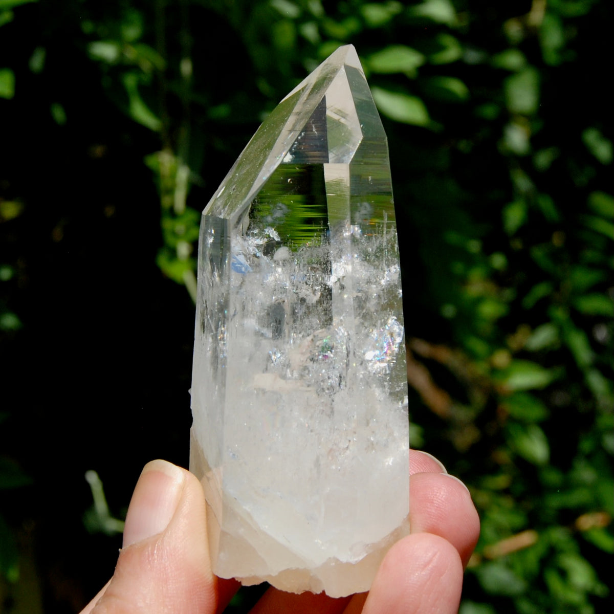 Isis Face Lemurian Quartz Crystal - 4in 96g Tantric Twin Flame Optical Quartz, Colombia