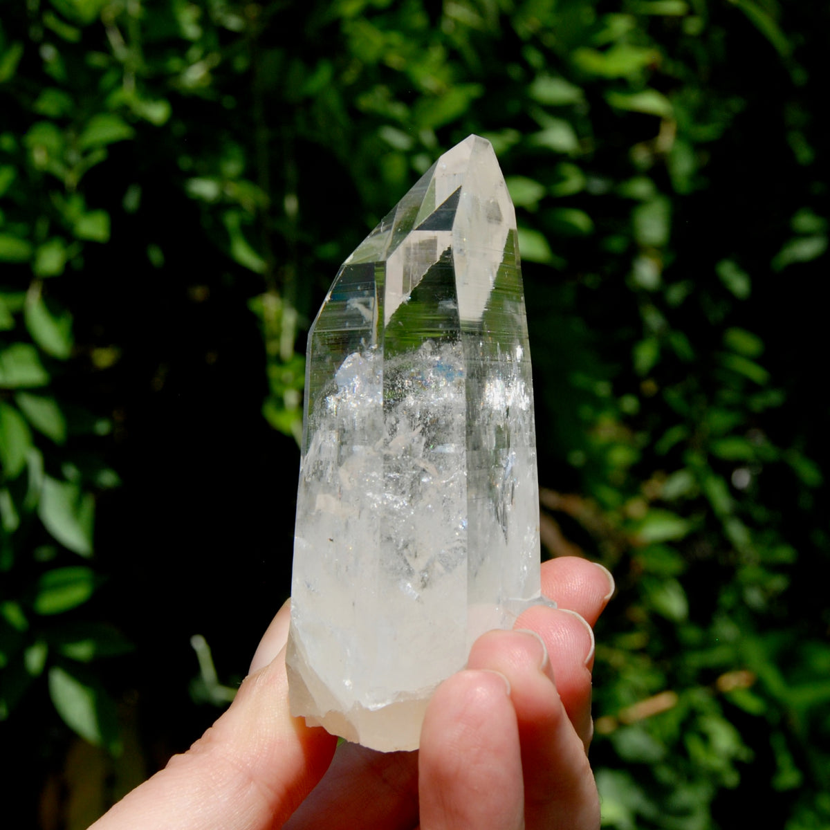 Isis Face Lemurian Quartz Crystal - 4in 96g Tantric Twin Flame Optical Quartz, Colombia