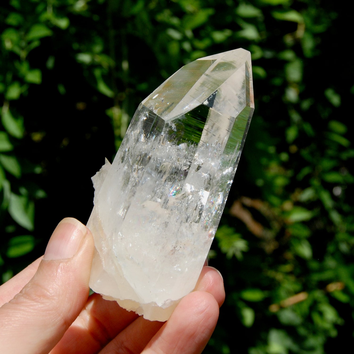 Isis Face Lemurian Quartz Crystal - 4in 96g Tantric Twin Flame Optical Quartz, Colombia