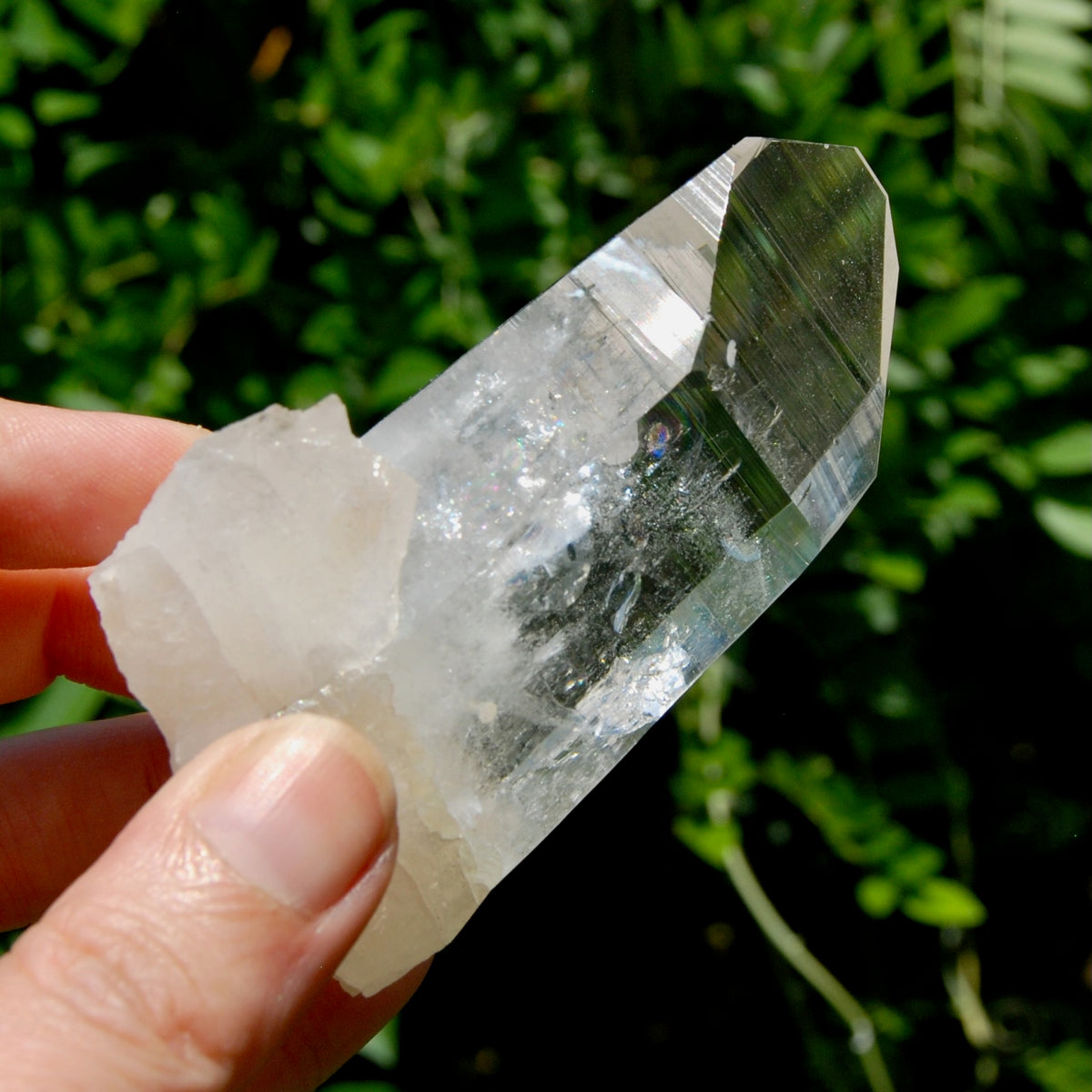 Isis Face Lemurian Quartz Crystal - 4in 96g Tantric Twin Flame Optical Quartz, Colombia