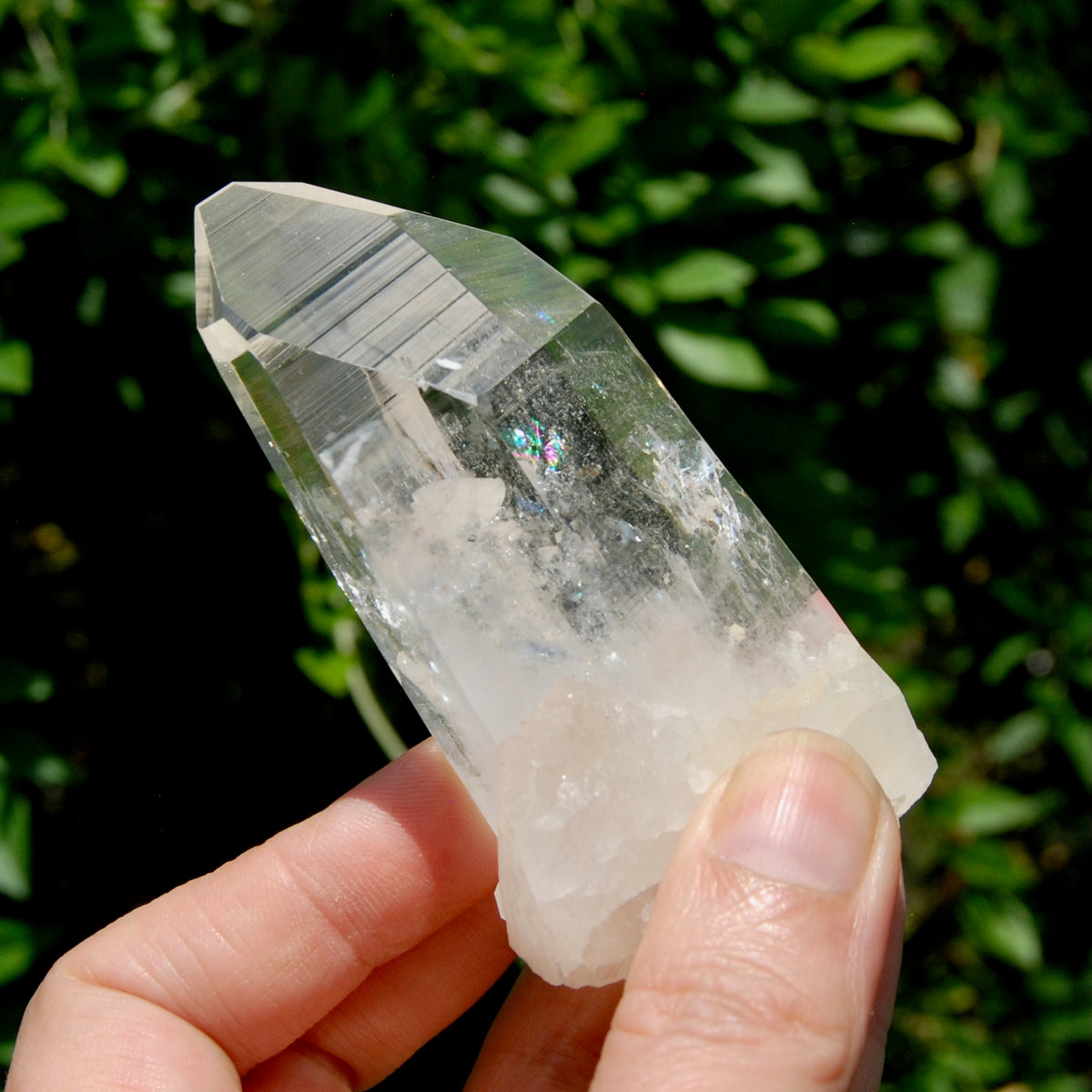 Isis Face Lemurian Quartz Crystal - 4in 96g Tantric Twin Flame Optical Quartz, Colombia