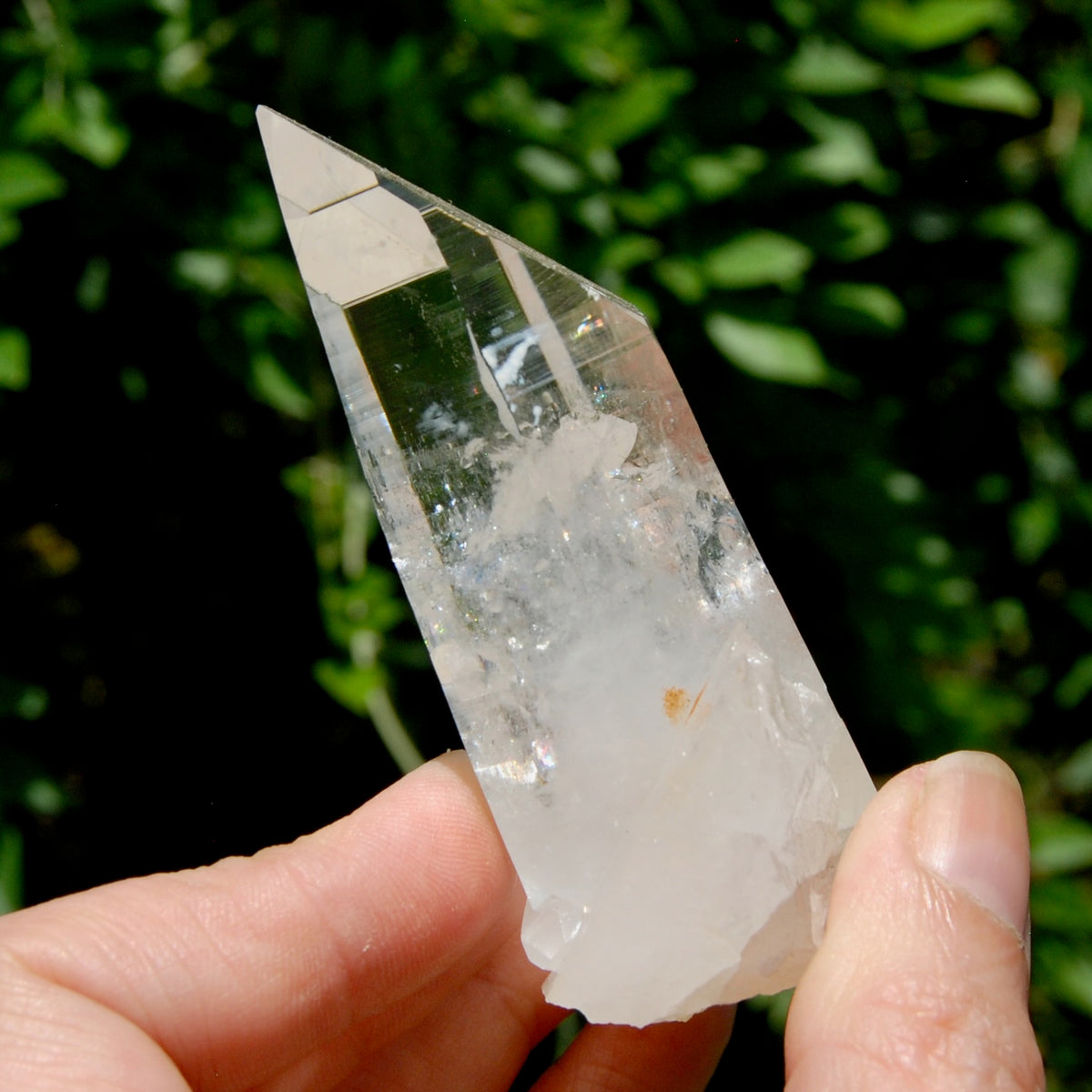 Isis Face Lemurian Quartz Crystal - 4in 96g Tantric Twin Flame Optical Quartz, Colombia