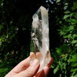 ET DT Lemurian Crystal Starbary - 5.25" 186g Golden Healer Etched Inset Optical Quartz, Colombia
