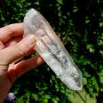 ET DT Lemurian Crystal Starbary - 5.25" 186g Golden Healer Etched Inset Optical Quartz, Colombia