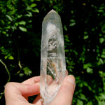 ET DT Lemurian Crystal Starbary - 5.25" 186g Golden Healer Etched Inset Optical Quartz, Colombia