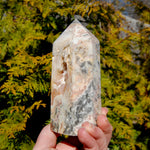Pink Crazy Lace Agate Crystal Tower