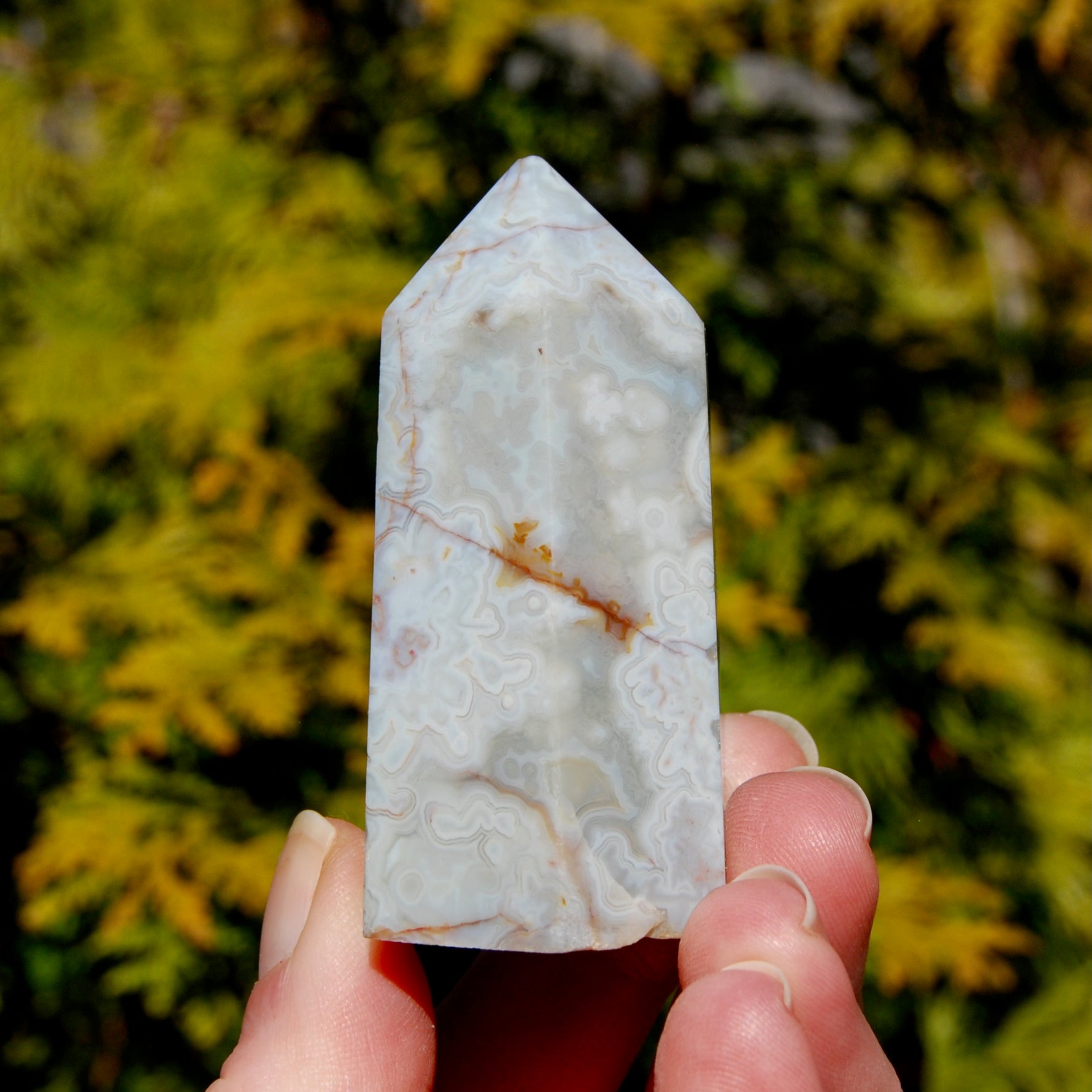 Crazy Lace Agate Crystal Tower