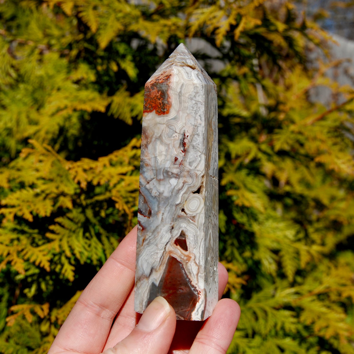 Crazy Lace Agate Tower