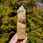 Crazy lace agate crystal tower