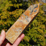 Crazy lace agate crystal tower