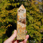 Crazy lace agate crystal tower