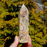 Crazy Lace Agate Crystal Tower
