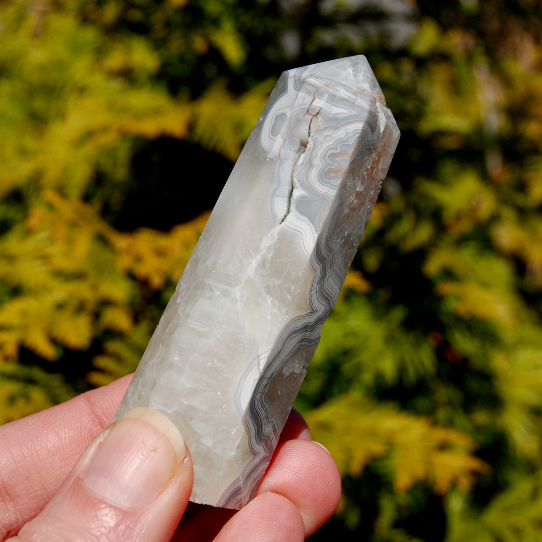 Crazy Lace Agate Crystal Tower, Mexico