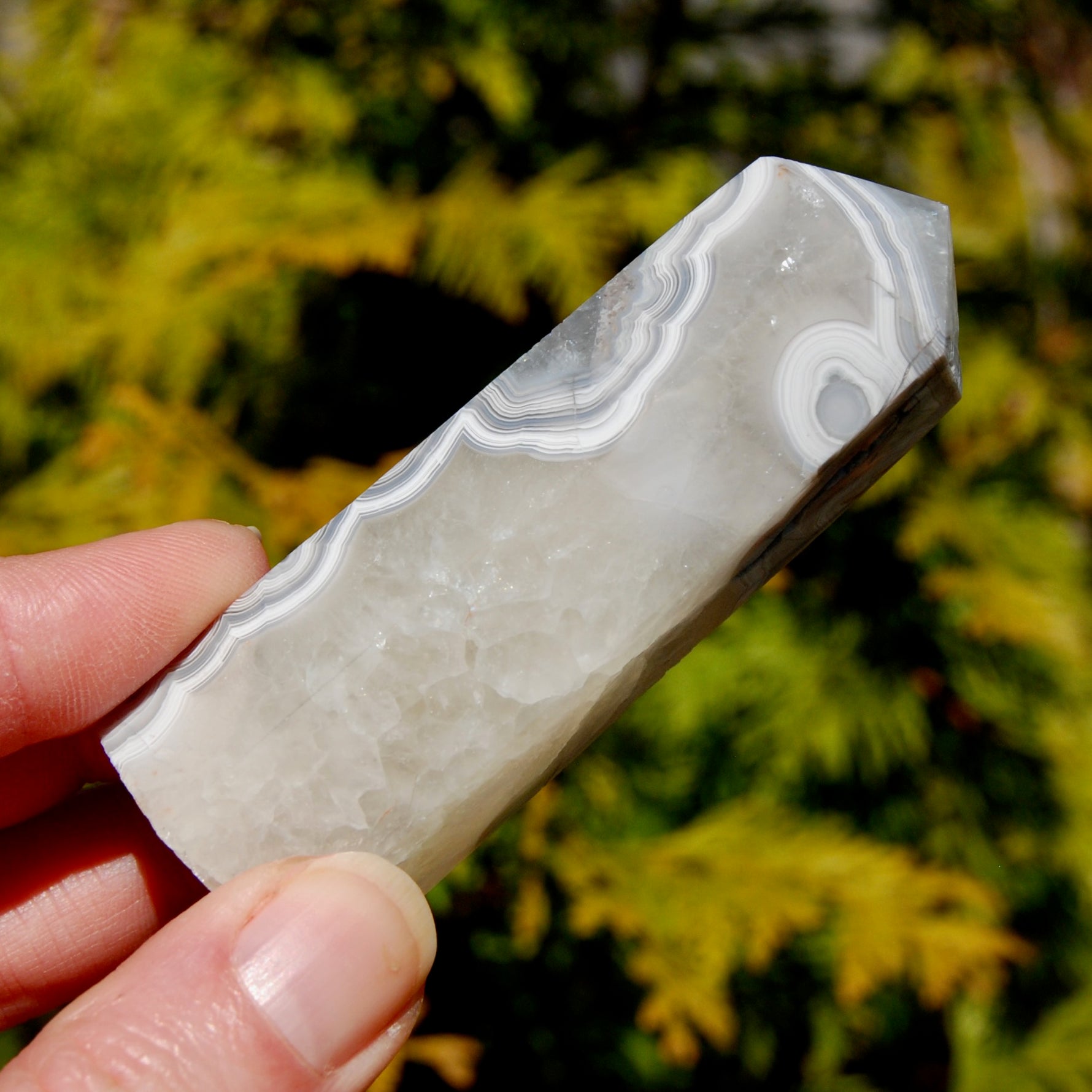 Crazy Lace Agate Crystal Tower, Mexico