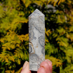 Crazy lace agate crystal tower