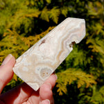 Pink Crazy Lace Agate Druzy Crystal Tower