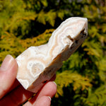 Pink Crazy Lace Agate Druzy Crystal Tower