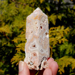 Pink Crazy Lace Agate Druzy Crystal Tower