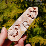 Pink Crazy Lace Agate Druzy Crystal Tower