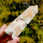 Pink Crazy Lace Agate Druzy Crystal Tower