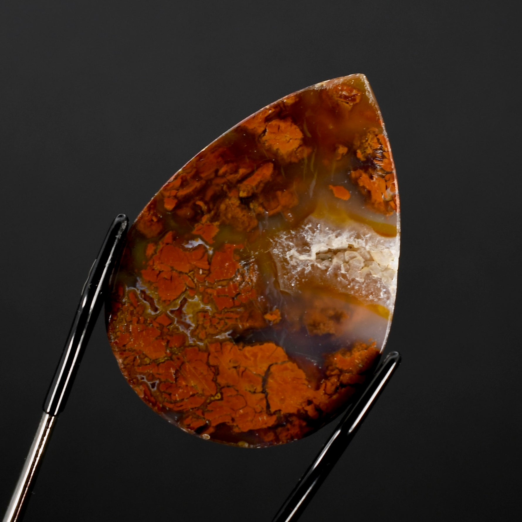Brecciated Agate Teardrop Cabochon