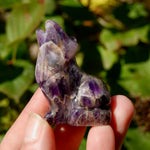 Chevron Amethyst Crystal Wolf