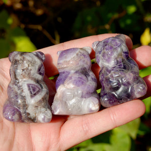 Chevron Amethyst Crystal Teddy Bear