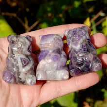 Load image into Gallery viewer, Chevron Amethyst Crystal Teddy Bear
