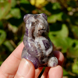 Chevron Amethyst Crystal Teddy Bear