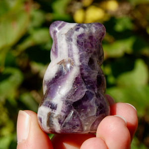 Chevron Amethyst Crystal Teddy Bear