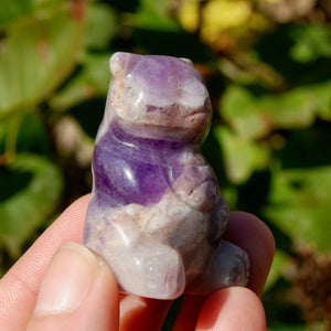 Chevron Amethyst Crystal Teddy Bear