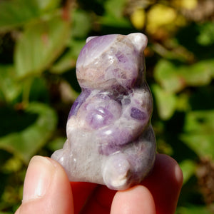 Chevron Amethyst Crystal Teddy Bear